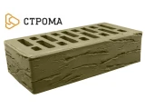 Облицовочный кирпич одинарный 1НФ Грифель кора дуба, Строма