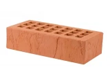 Облицовочный кирпич одинарный пустотелый М-175, Железногорский КЗ, красный скала
